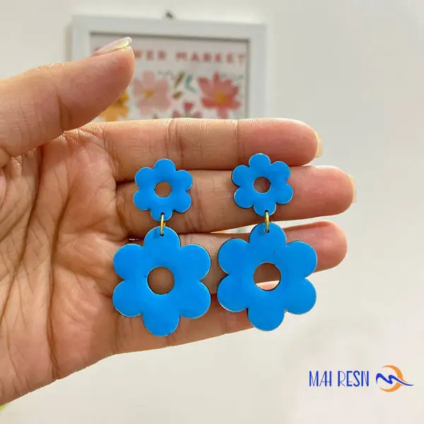 گوشواره رزینی مولتی استایل طرح گل